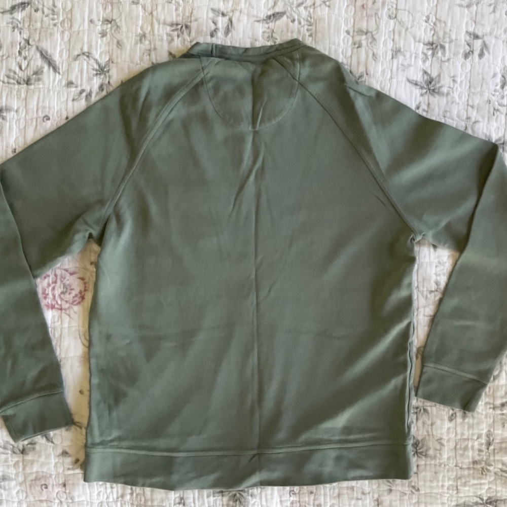 Van Heusen Men's Long Sleeve Ponte Crewneck Sweatshirt Green - Picture 2 of 5